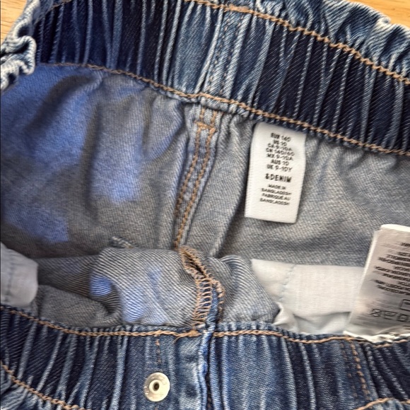 Blue Denim Elastic Waist Shorts size 10 - Picture 3 of 3